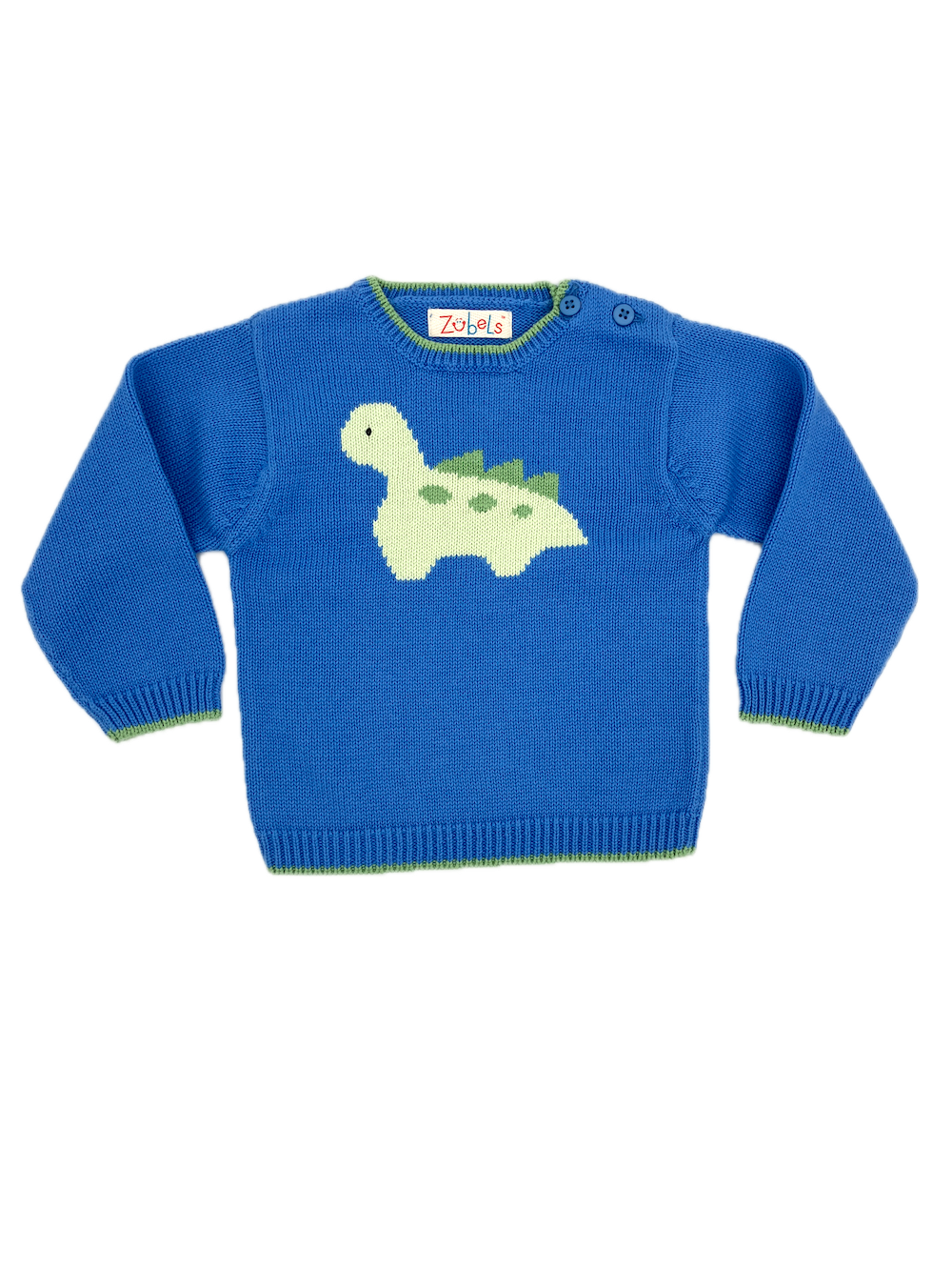 Blue Knit Dinosaur Sweater