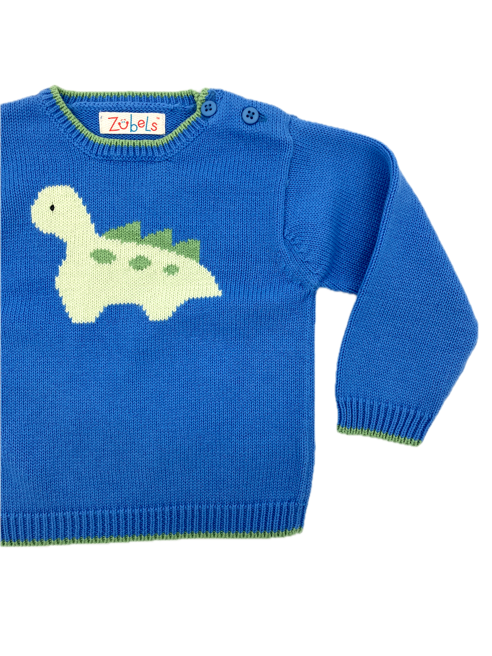 Blue Knit Dinosaur Sweater