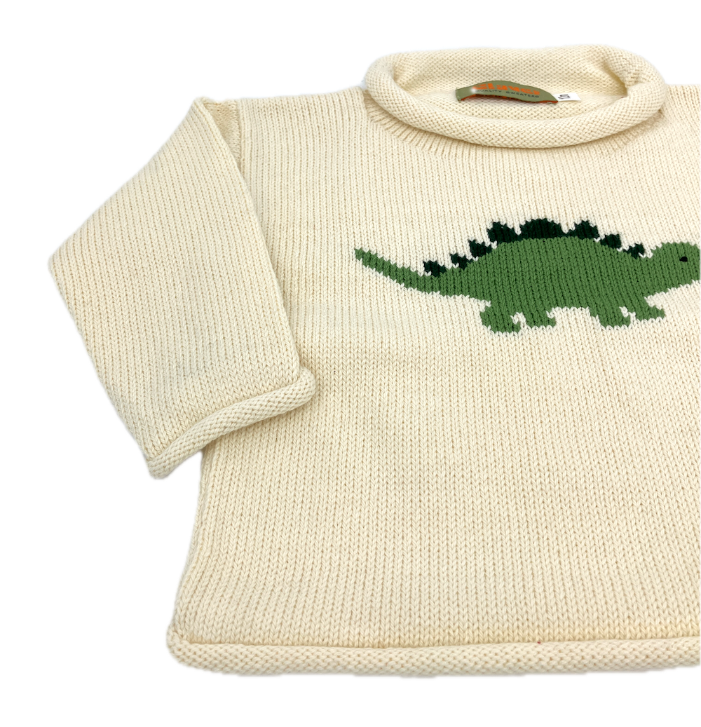 Ivory Stegosaurus Sweater