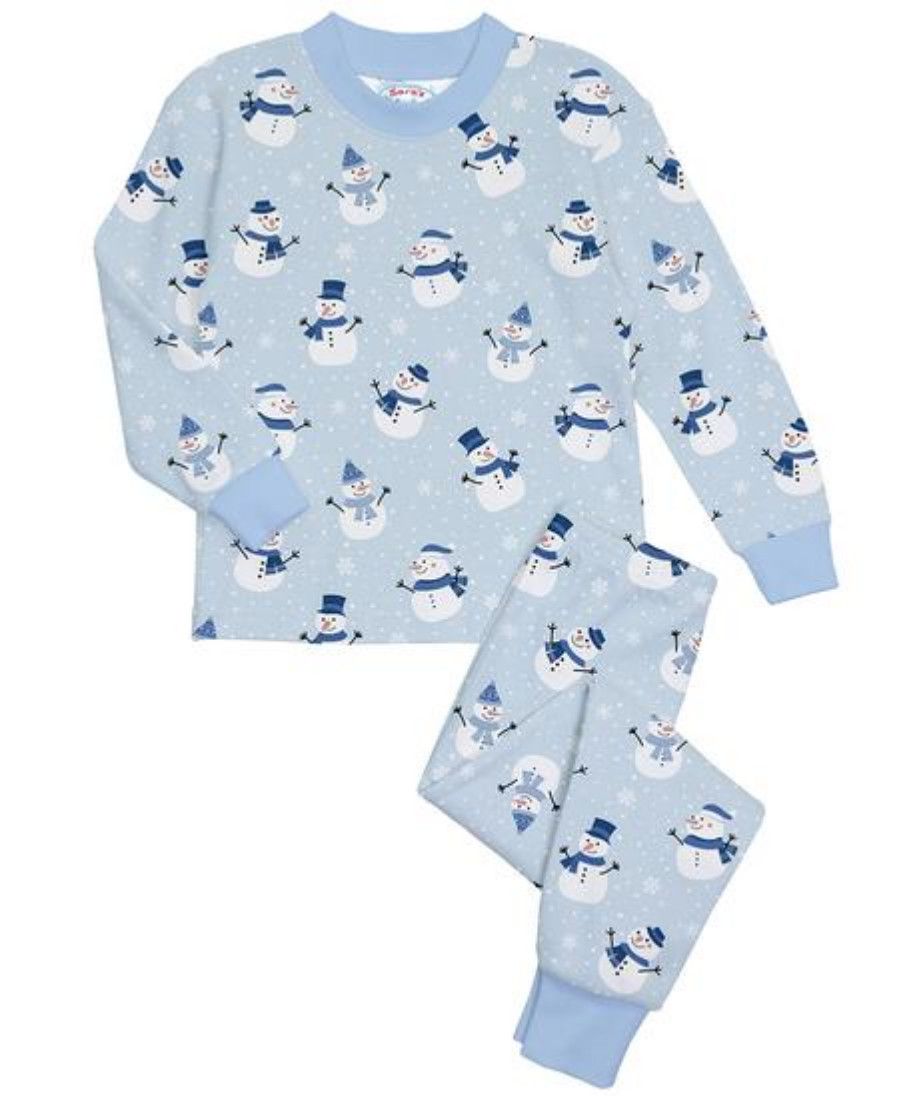 White Snowman PJ Set