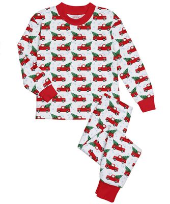 Red X-mas Truck PJ Set