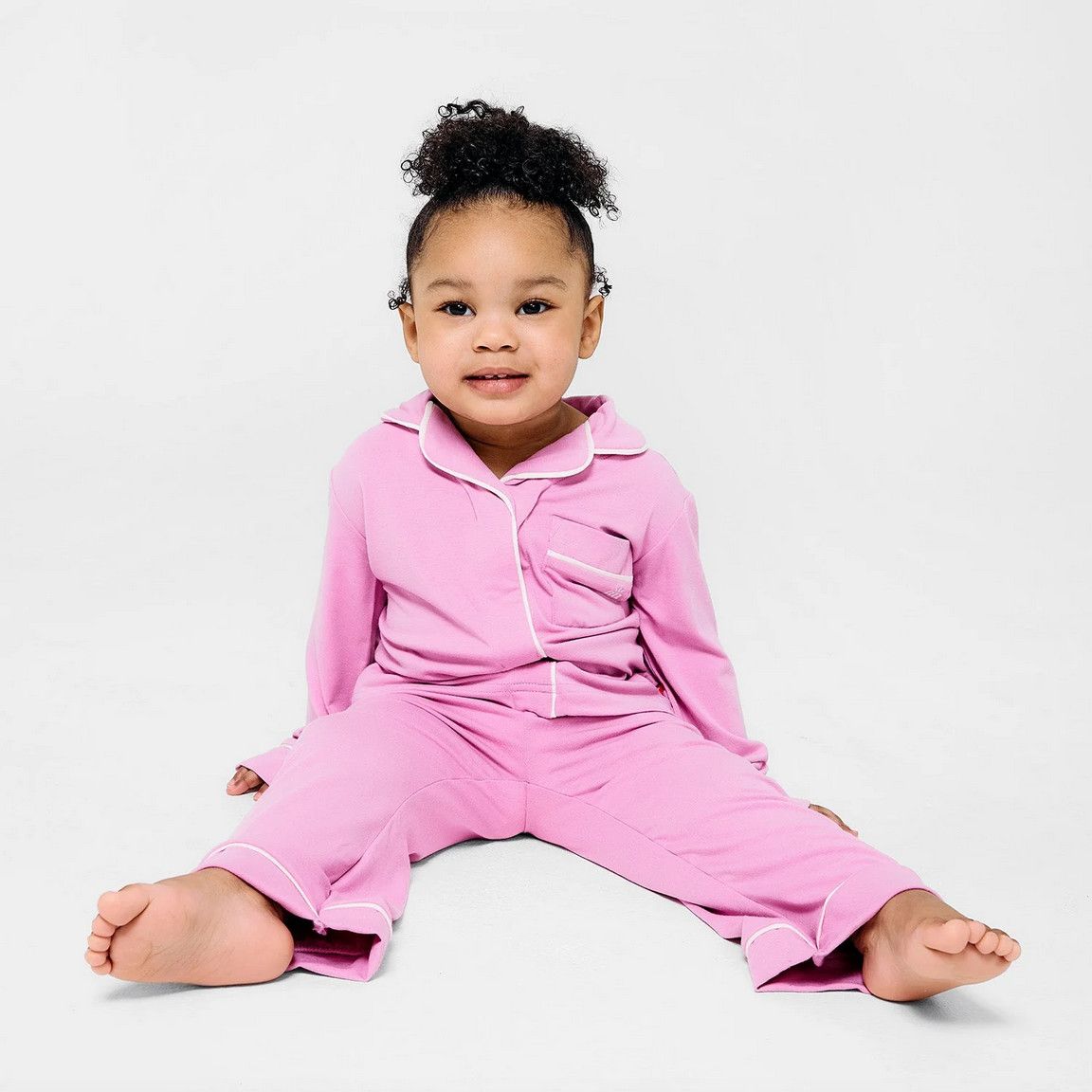 Mauve Piped PJ Set