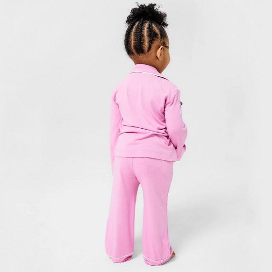 Mauve Piped PJ Set