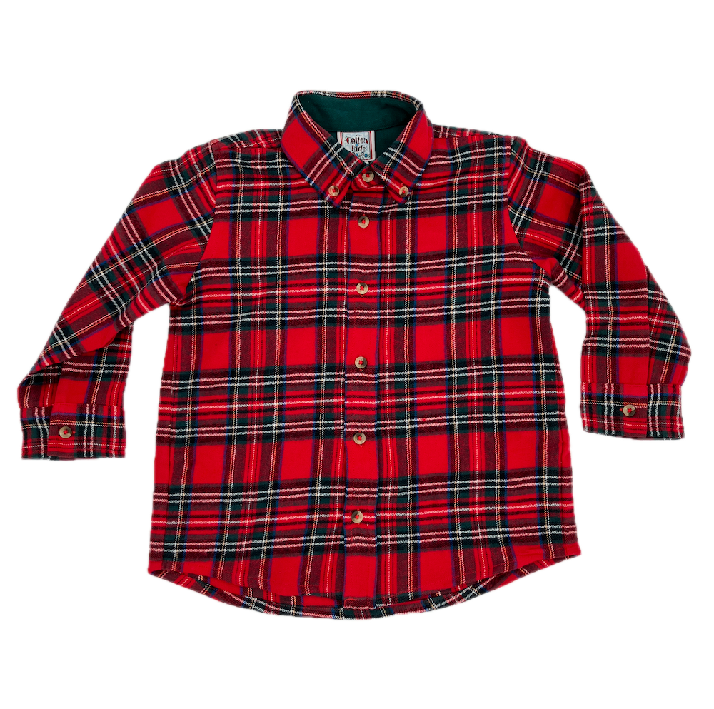 Red Plaid Buttondown Shirt
