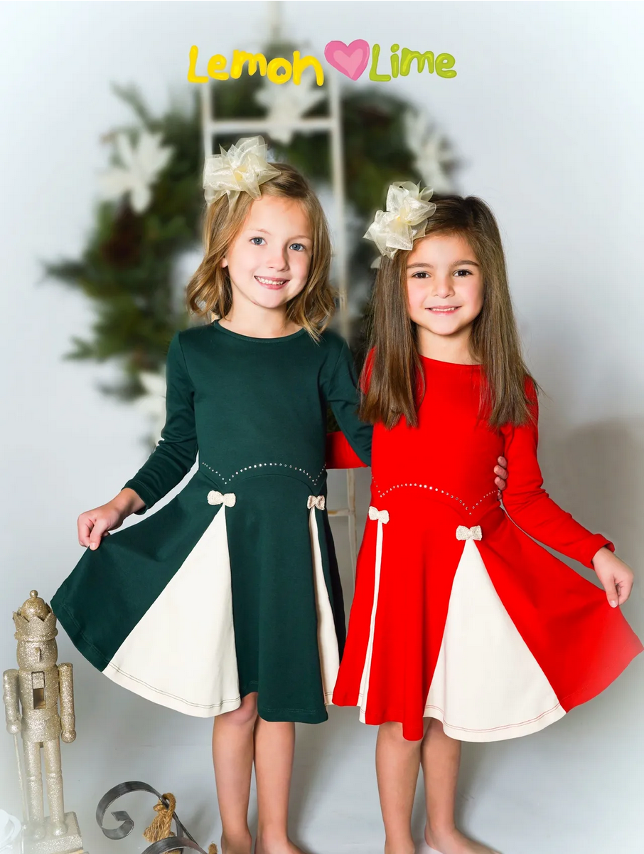 Red Shimmer Holiday Dress