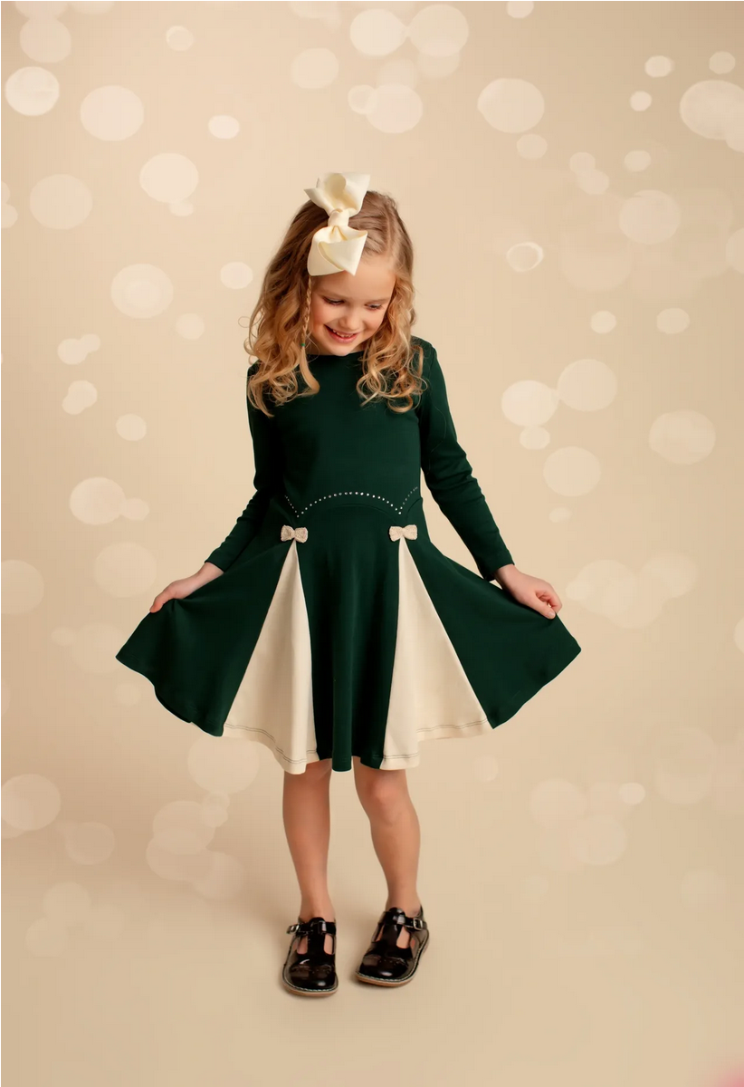 Green Shimmer Holiday Dress