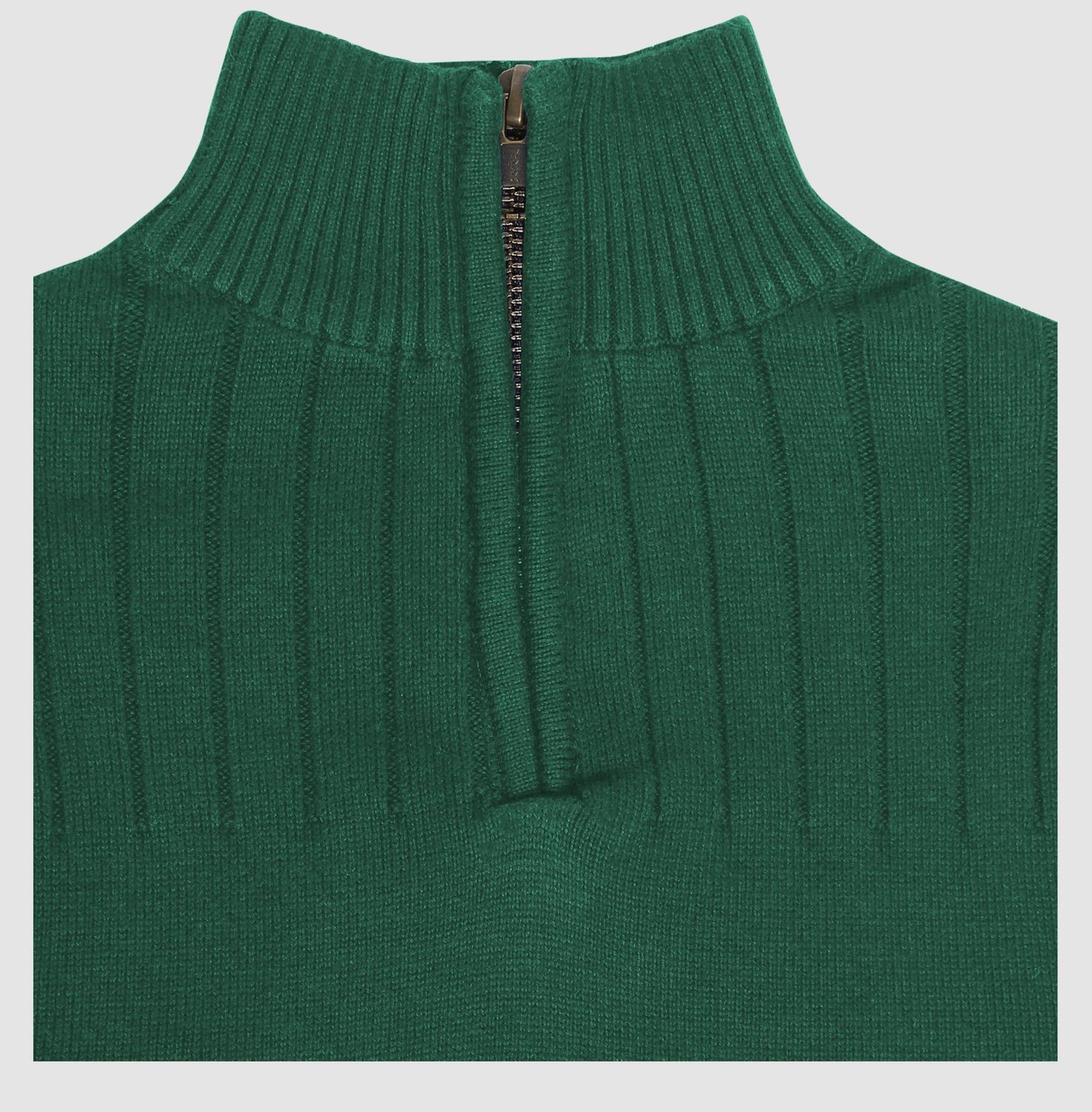 Green Aspen 1/4 Zip Sweater