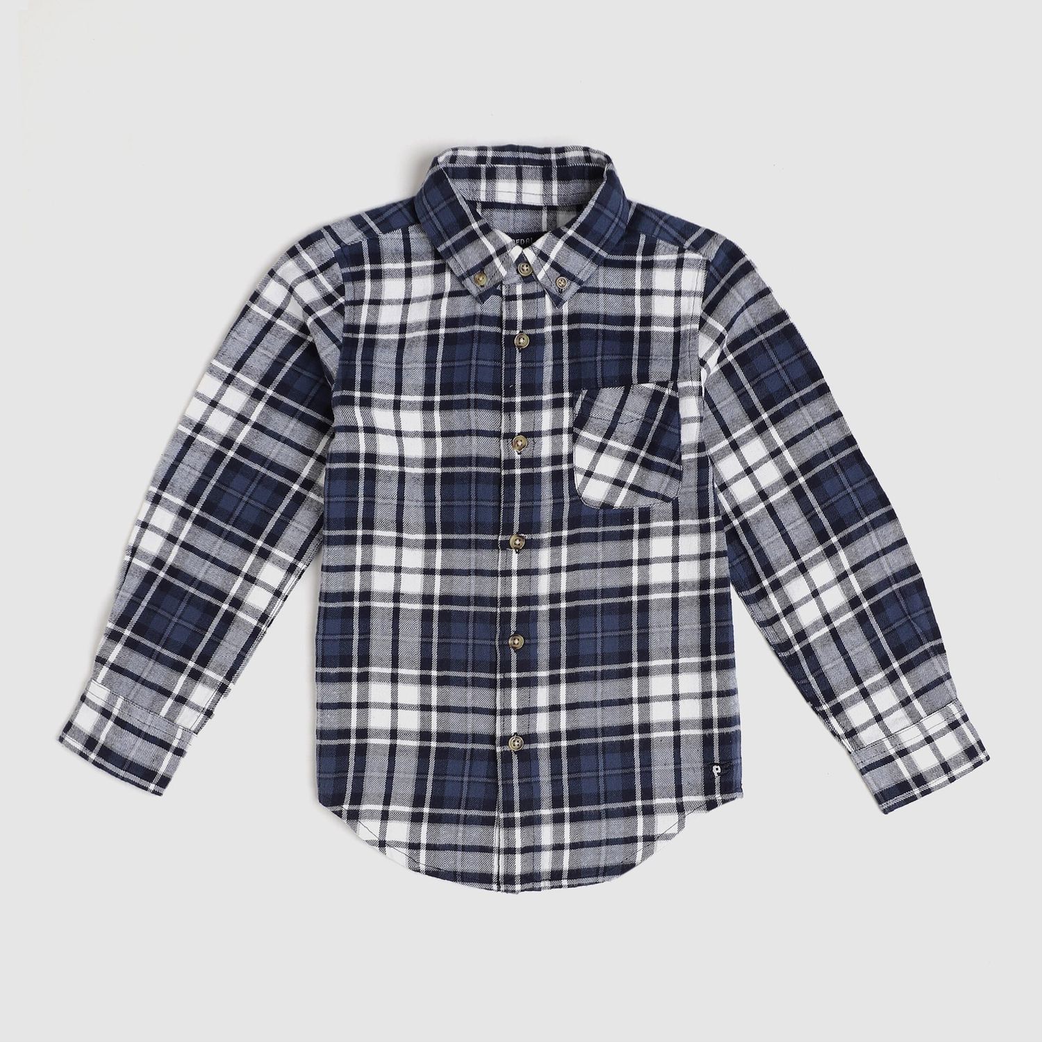 Navy Blue Plaid Shirt