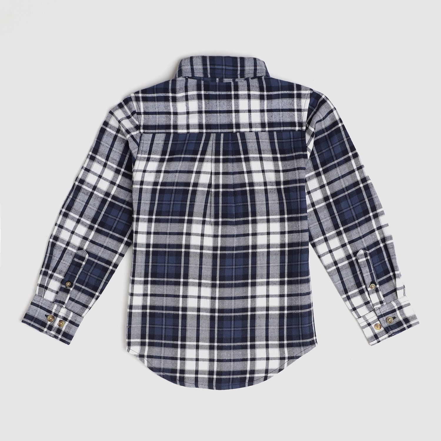 Navy Blue Plaid Shirt