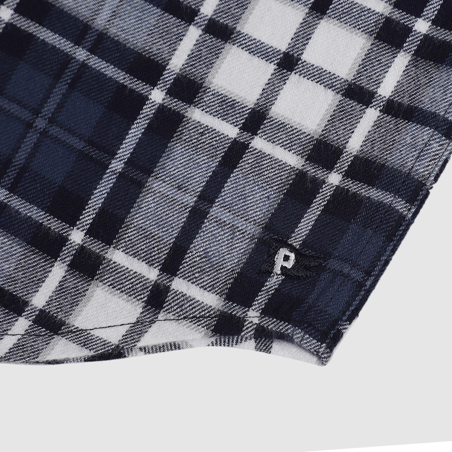 Navy Blue Plaid Shirt
