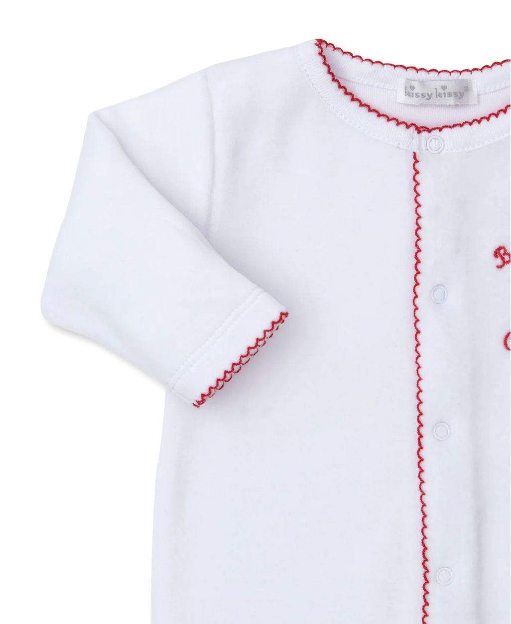White Baby&#39;s 1st Xmas Velour Footie