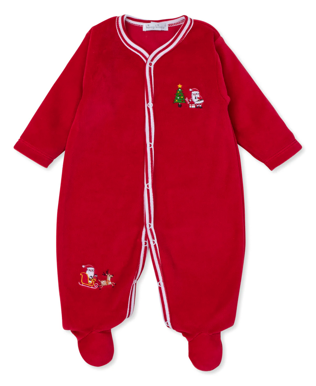 Red Velour Christmas Magic Footie