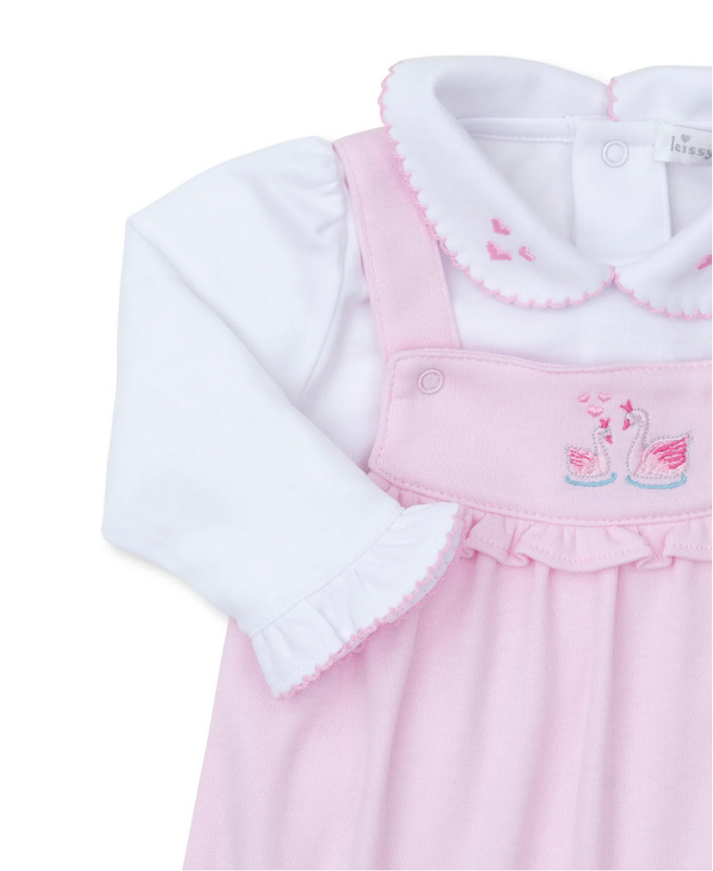 Pink Swan Overall Set