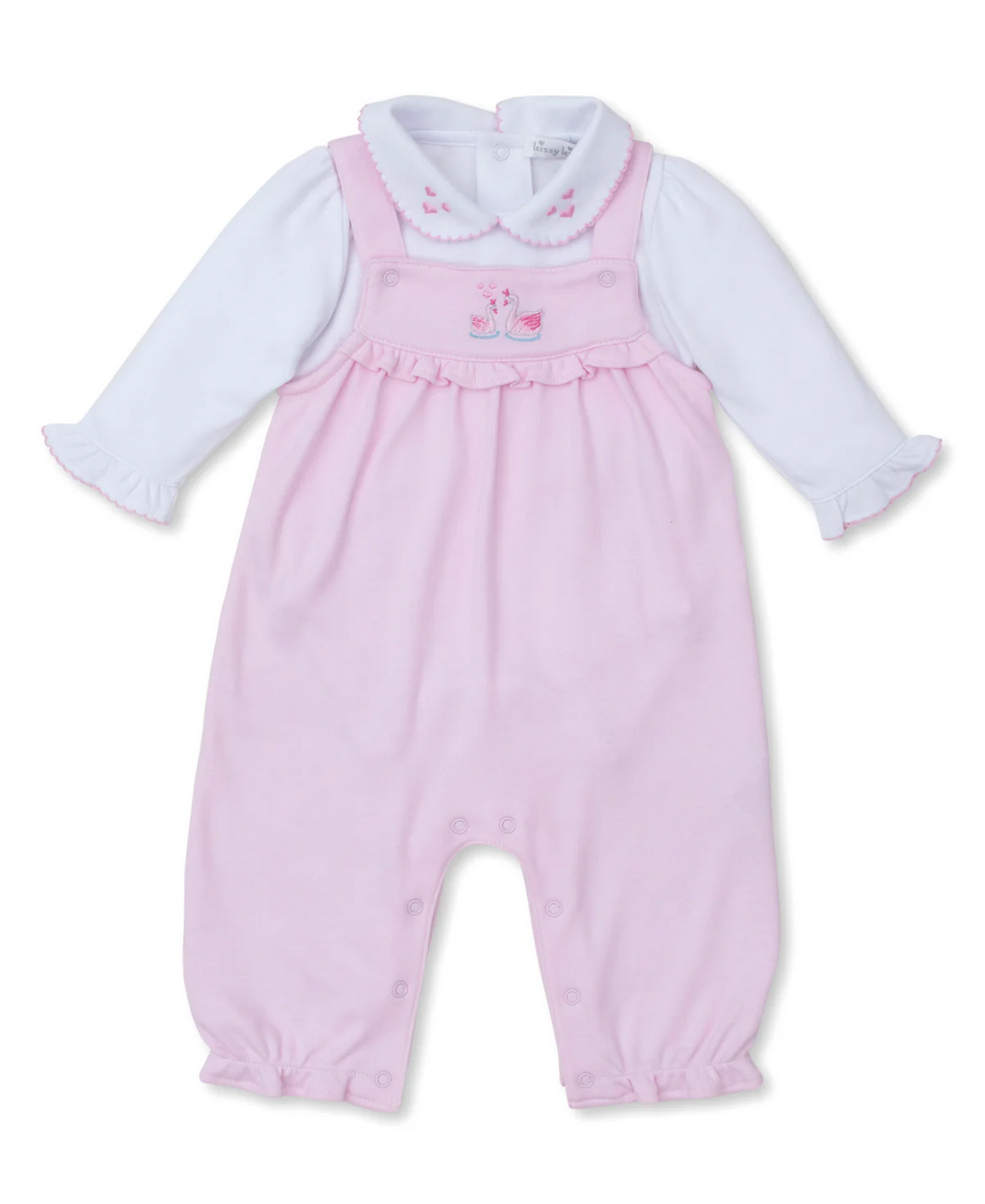 Pink Swan Overall Set