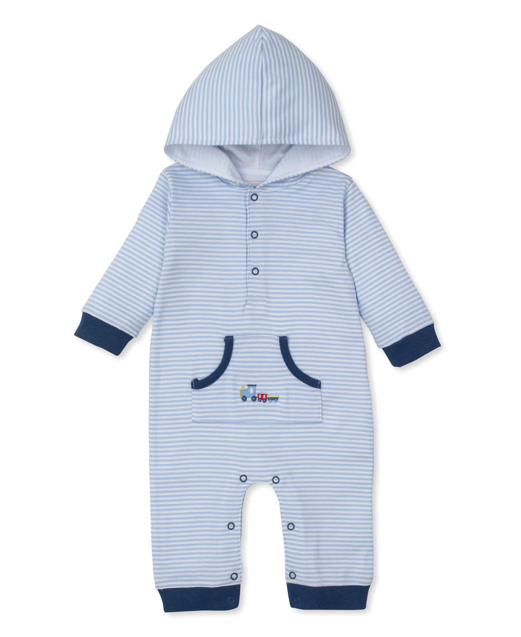 Light Blue Train Hooded Playsuit
