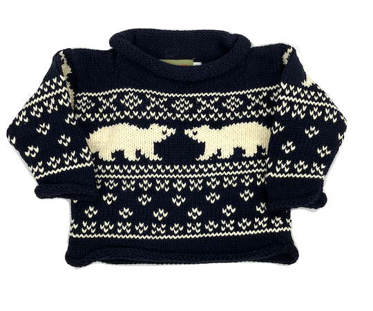 Navy Polar Bear Sweater