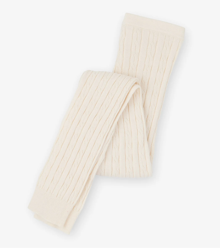 Cream Cable Knit Tights