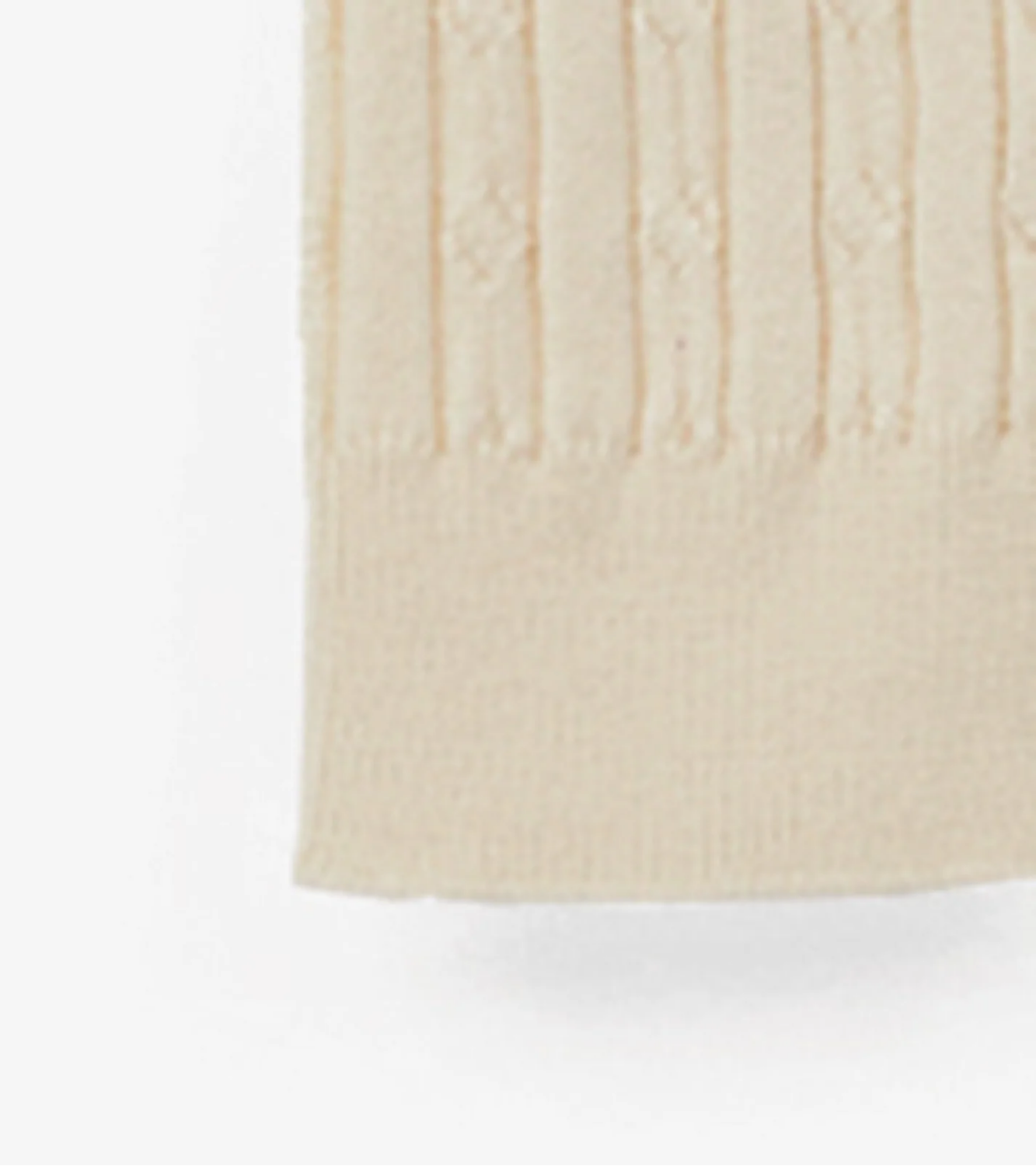 Cream Cable Knit Tights
