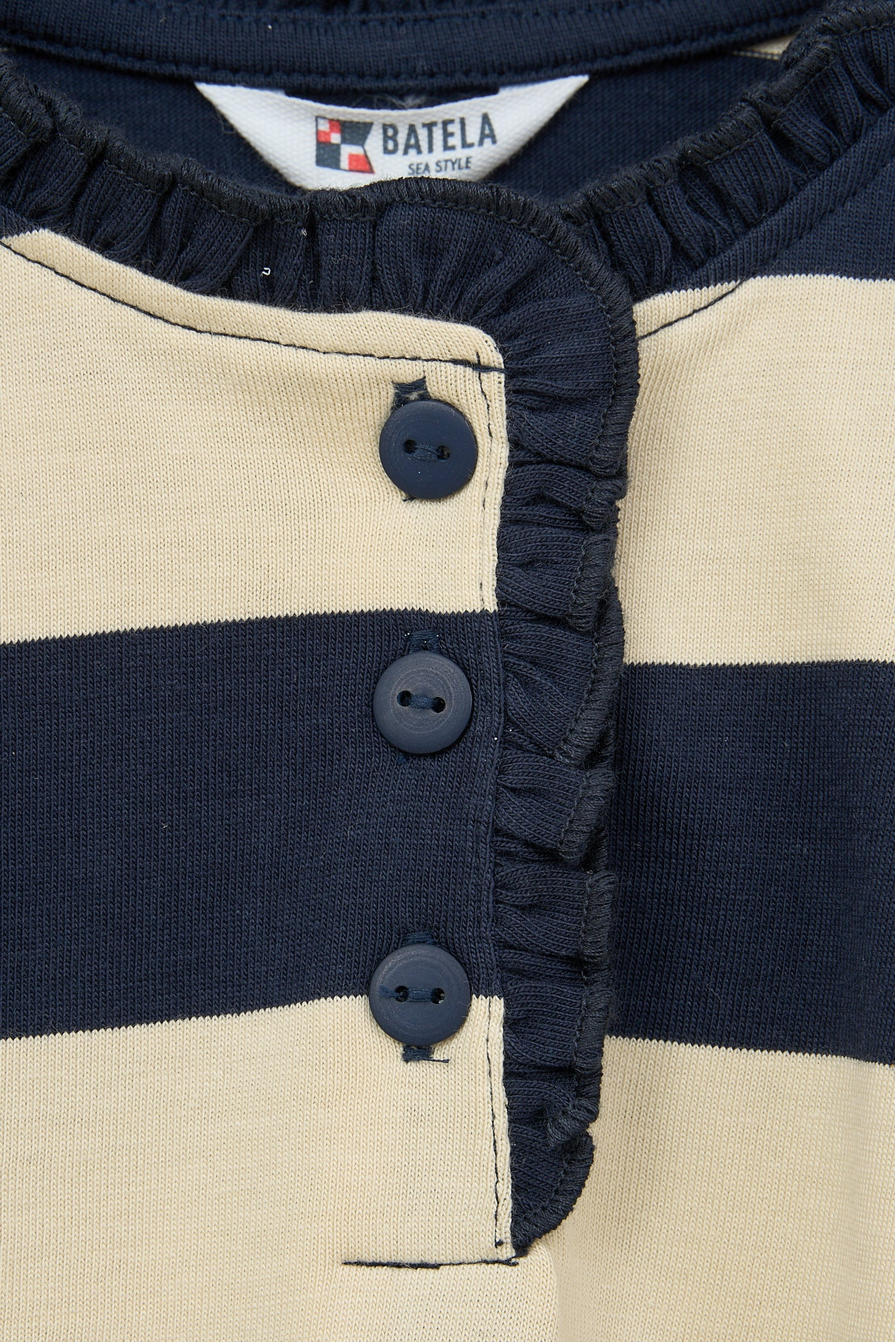 Navy Striped Button Longsleeve