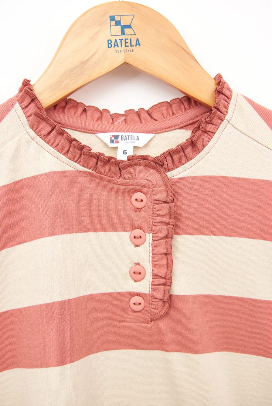 Rose Striped Button Longsleeve