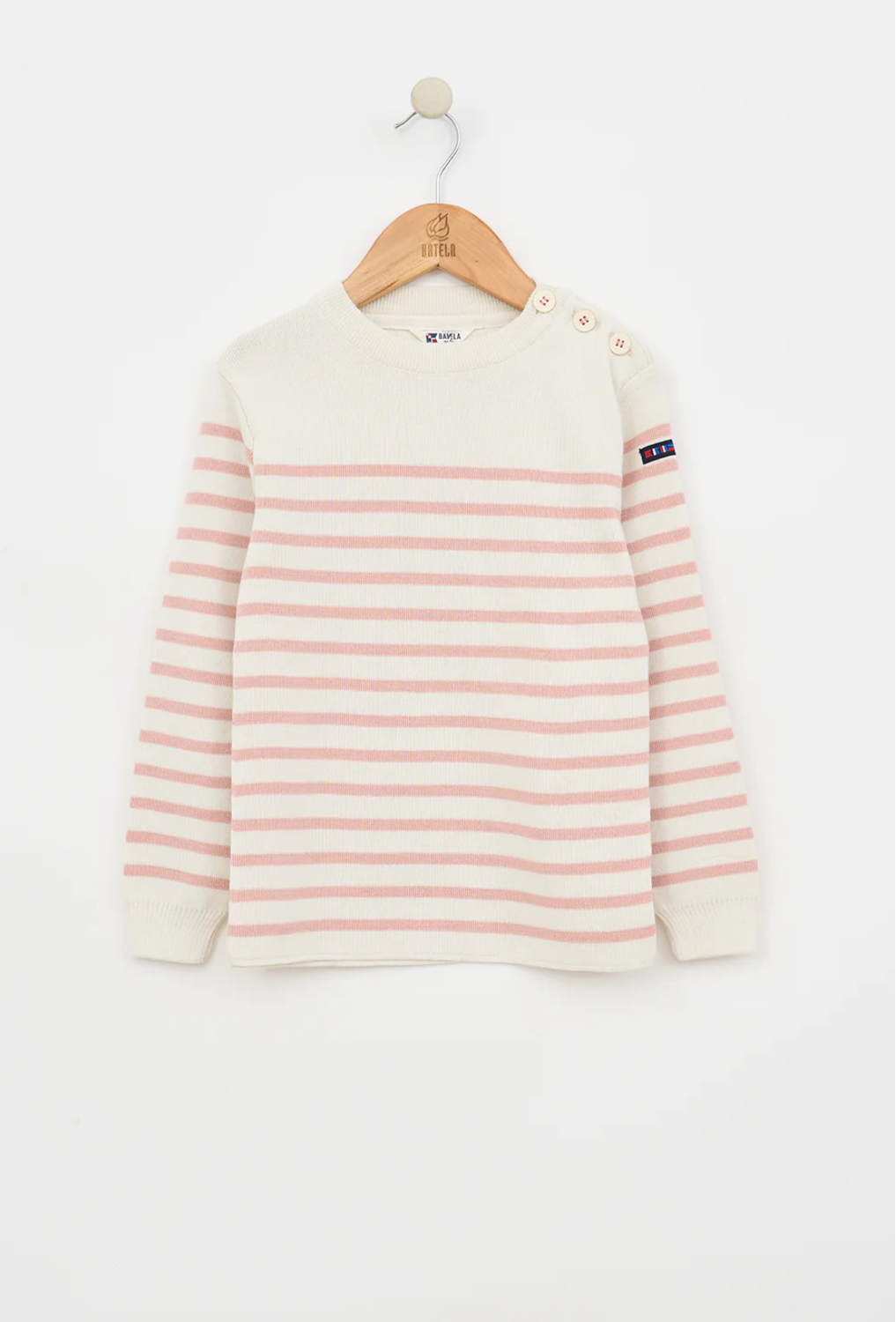 Cord Pink + Off White Striped Wool Longsleeve