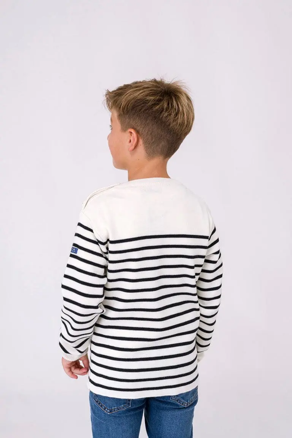 Navy Striped Wool Longsleeve