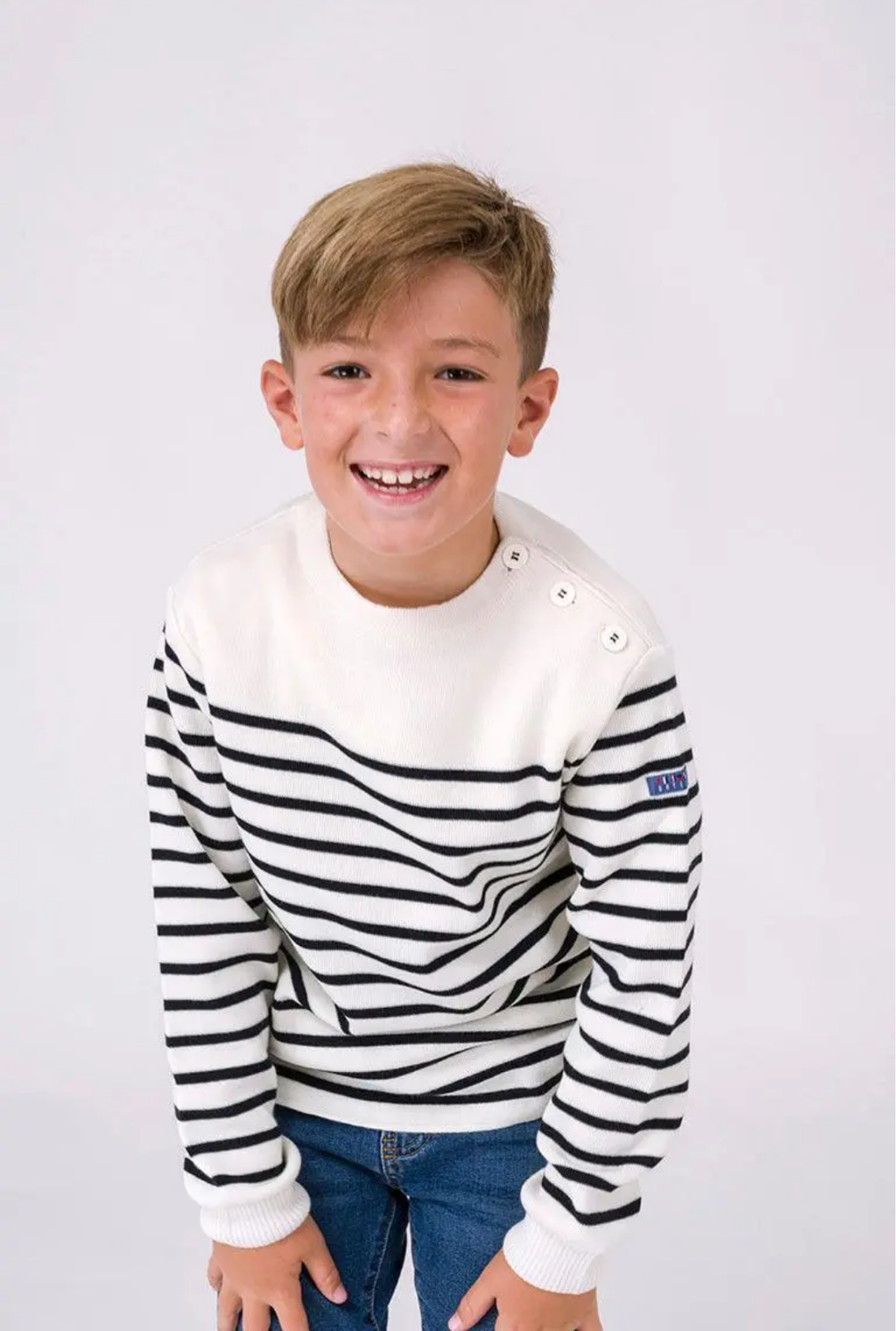 Navy Striped Wool Longsleeve
