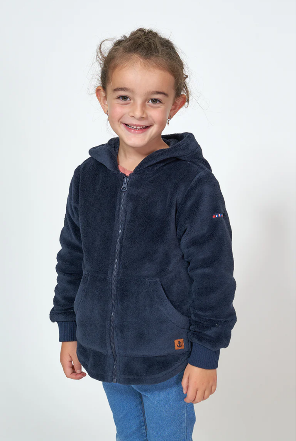 Navy Teddy Polar Jacket