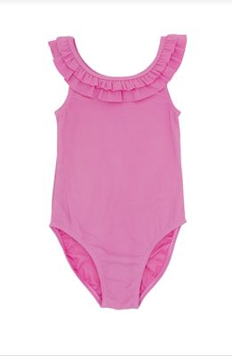 Pink Carnation Ruffle Rib One-Piece