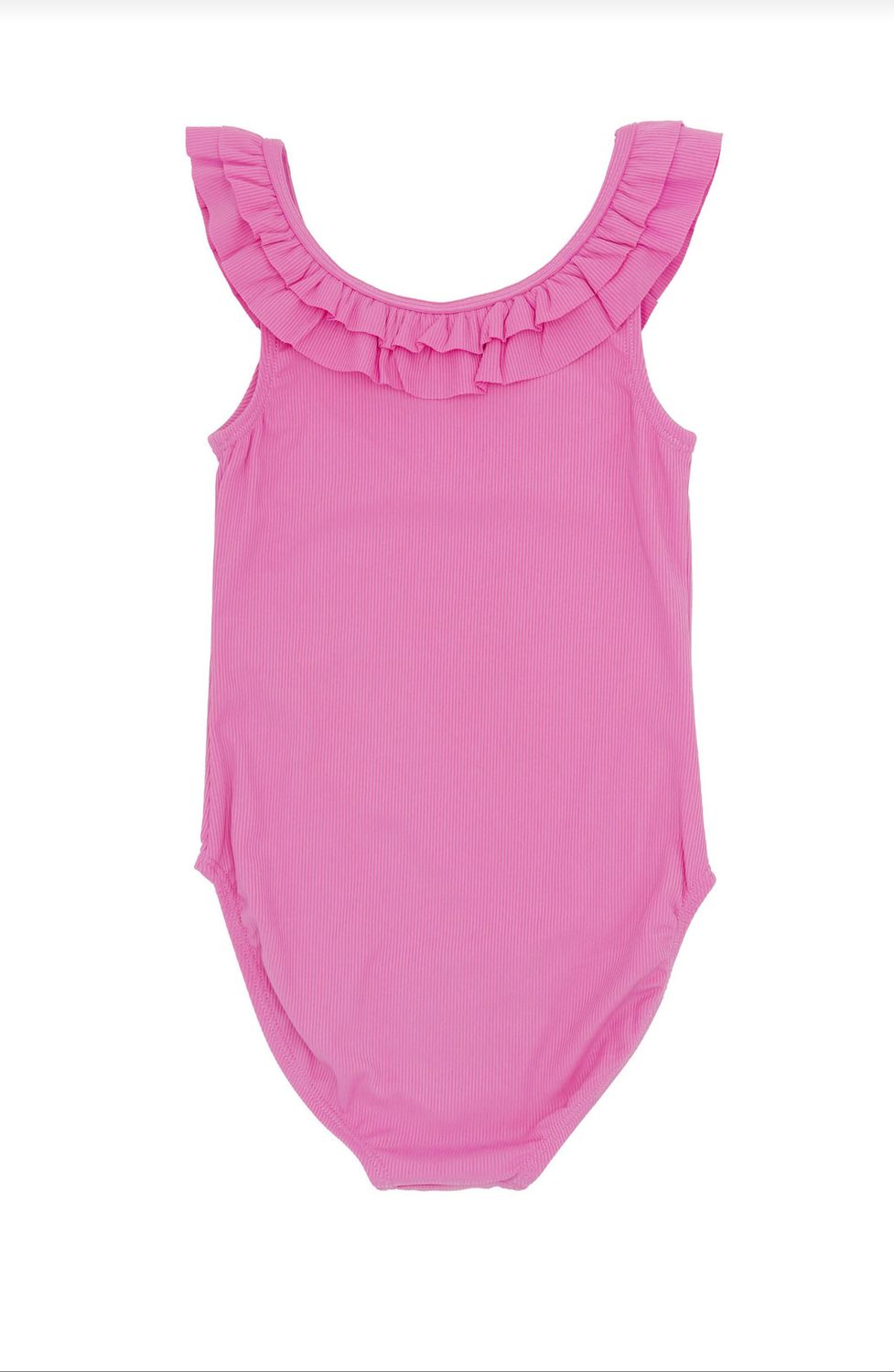 Pink Carnation Ruffle Rib One-Piece