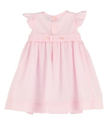 Pink Color Combo Smock Dress