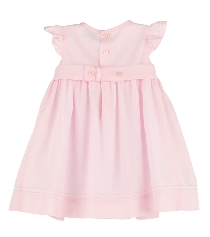 Pink Color Combo Smock Dress