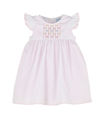 Pink Embroidered Randall Dress