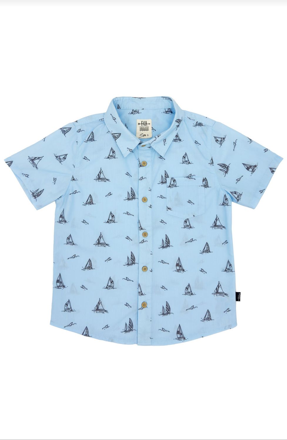 Crystal Blue Sail Away Button Down