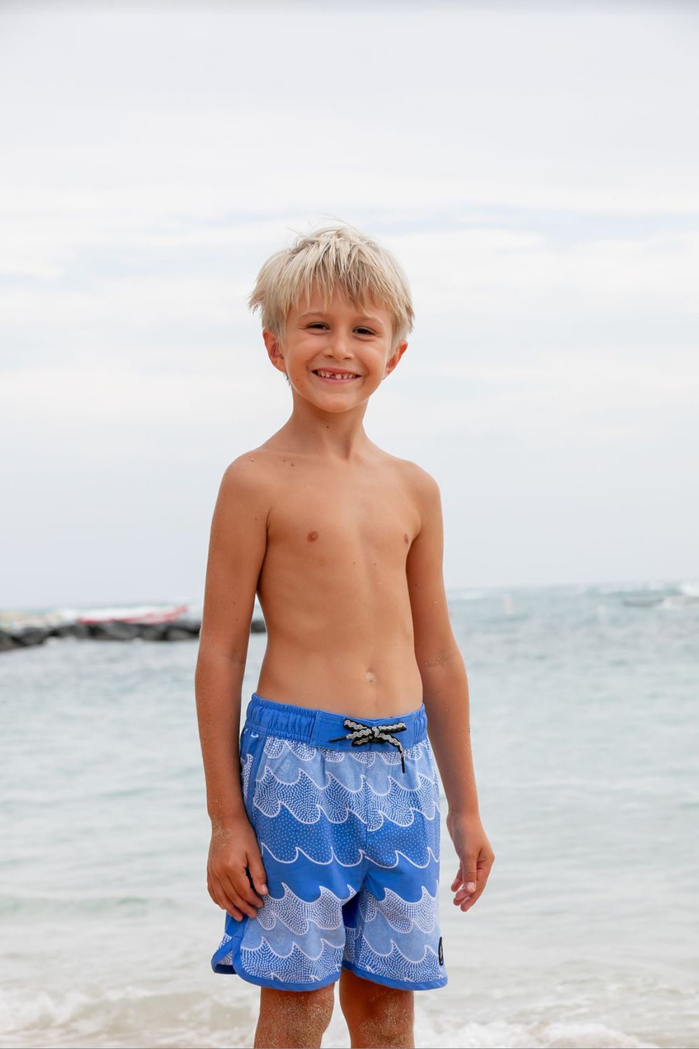 Marina Blue Cosmic Waves Boardshort