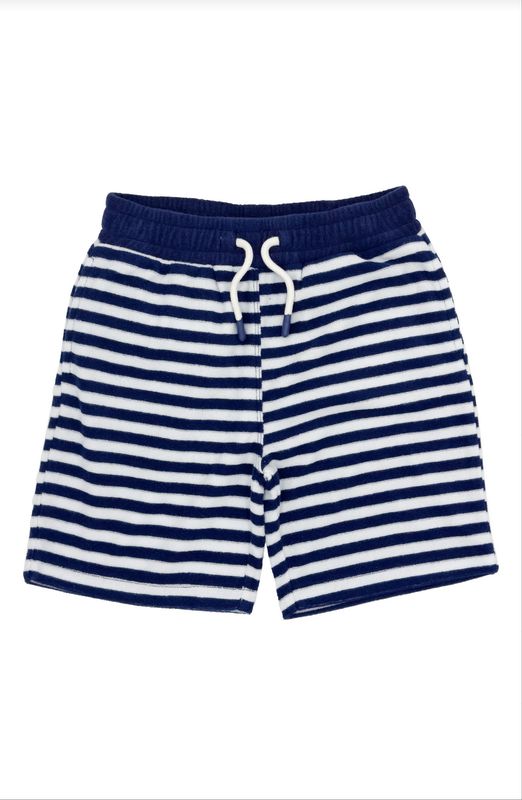 Navy Stripe Coastal Terry Short
