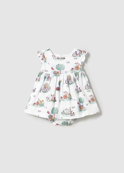 Bunny &amp; Bike Dress w/ Diaper Cover