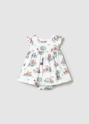 Bunny &amp; Bike Dress w/ Diaper Cover
