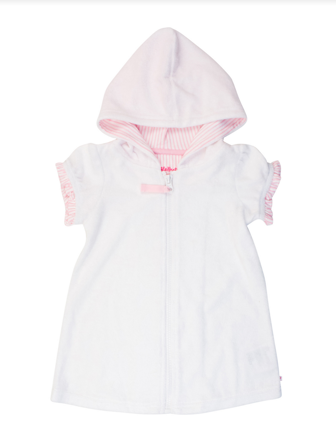 White Terry Full-Zip Cover Up