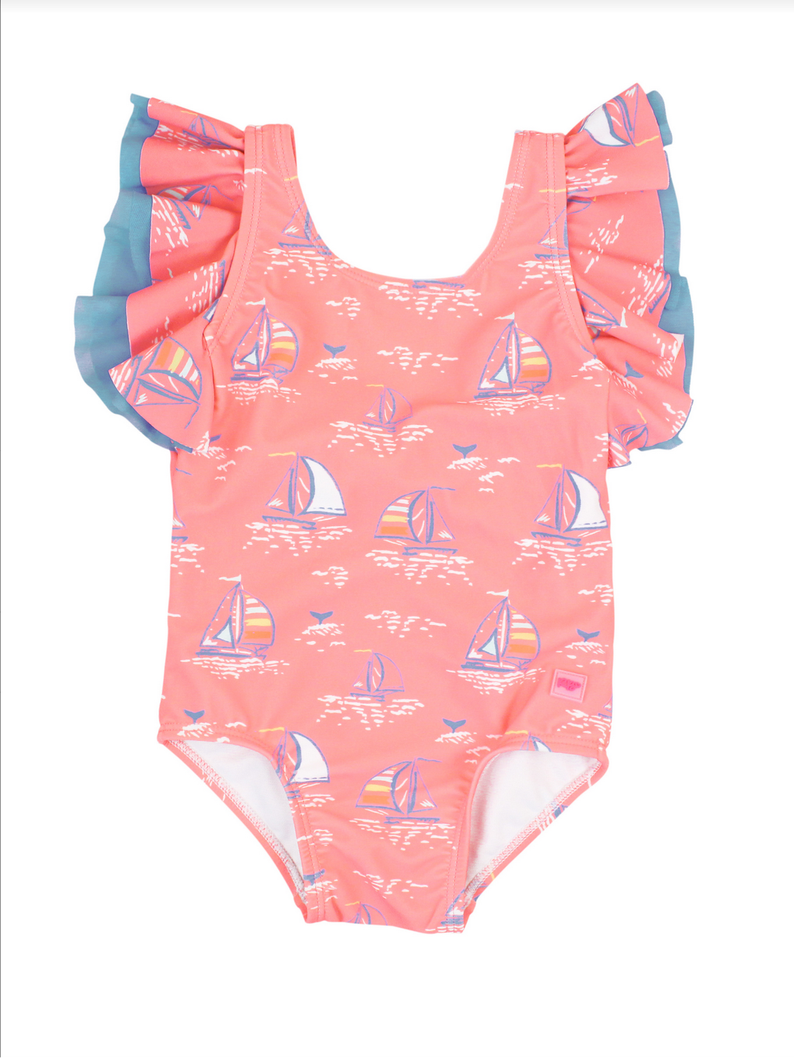 Pink Seas The Day Butterfly Sleeve One Piece