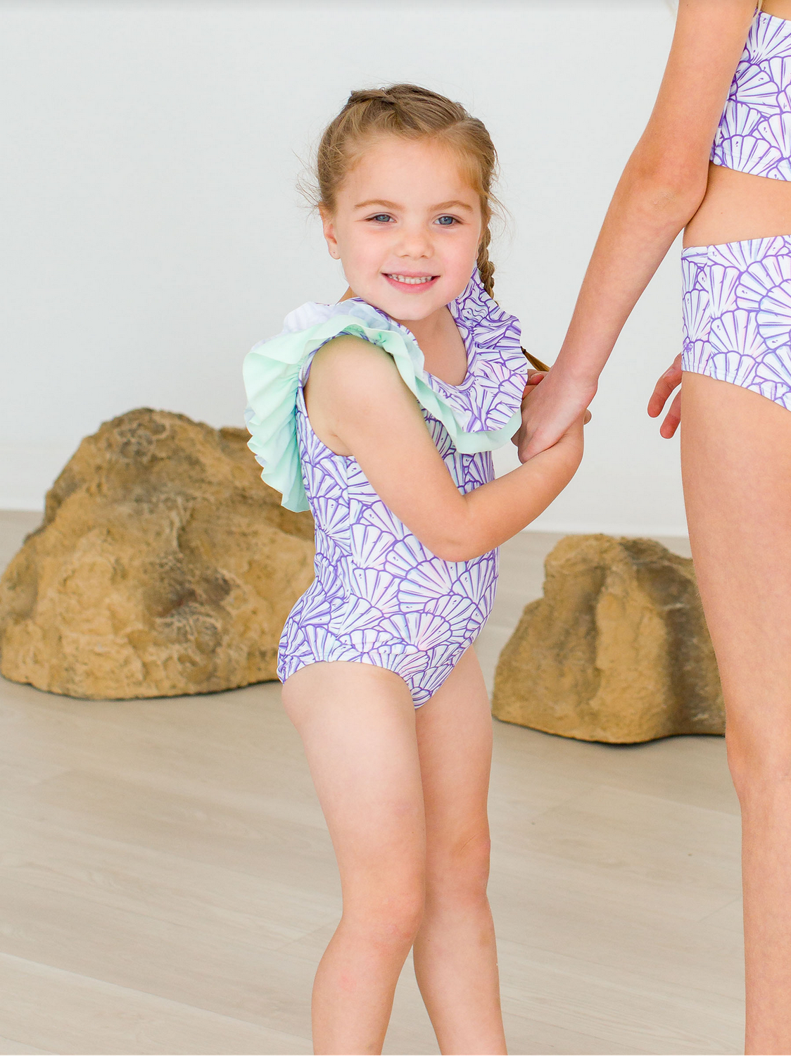 Magical Mermaid Scoopback Ruffle One Piece