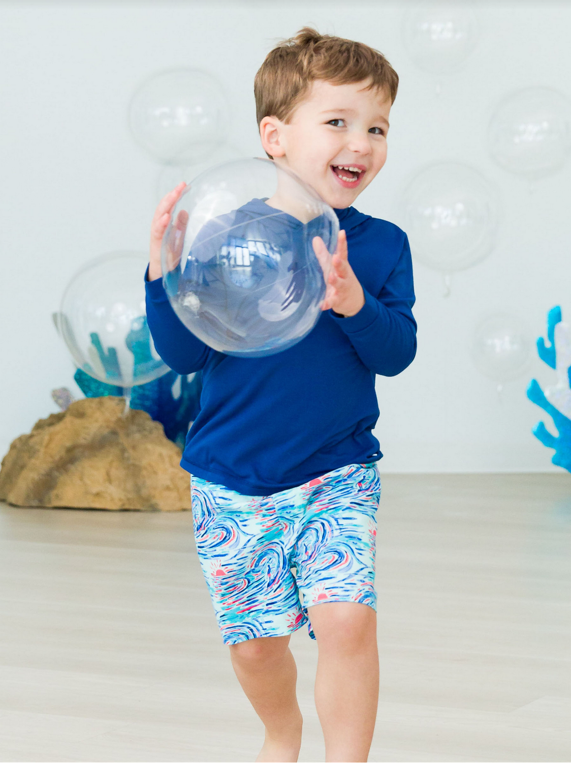 Seaside Surfer Swim Trunks