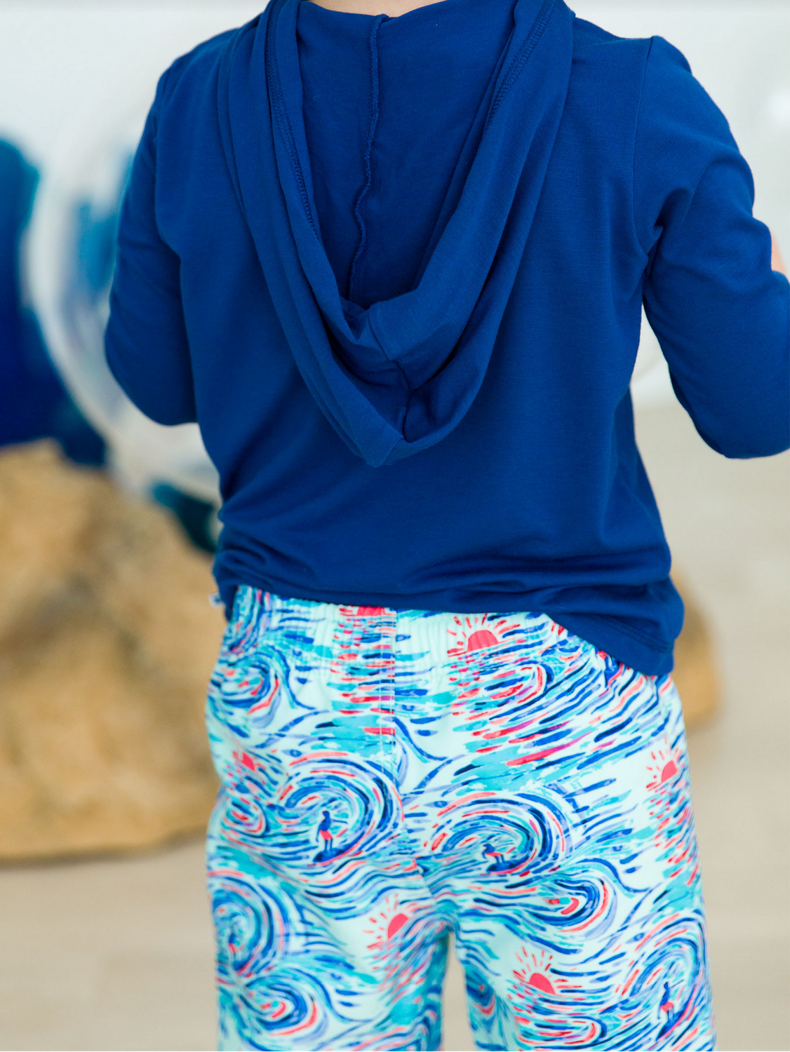 Seaside Surfer Swim Trunks