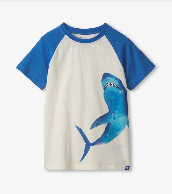 Blue Shark Raglan Tee