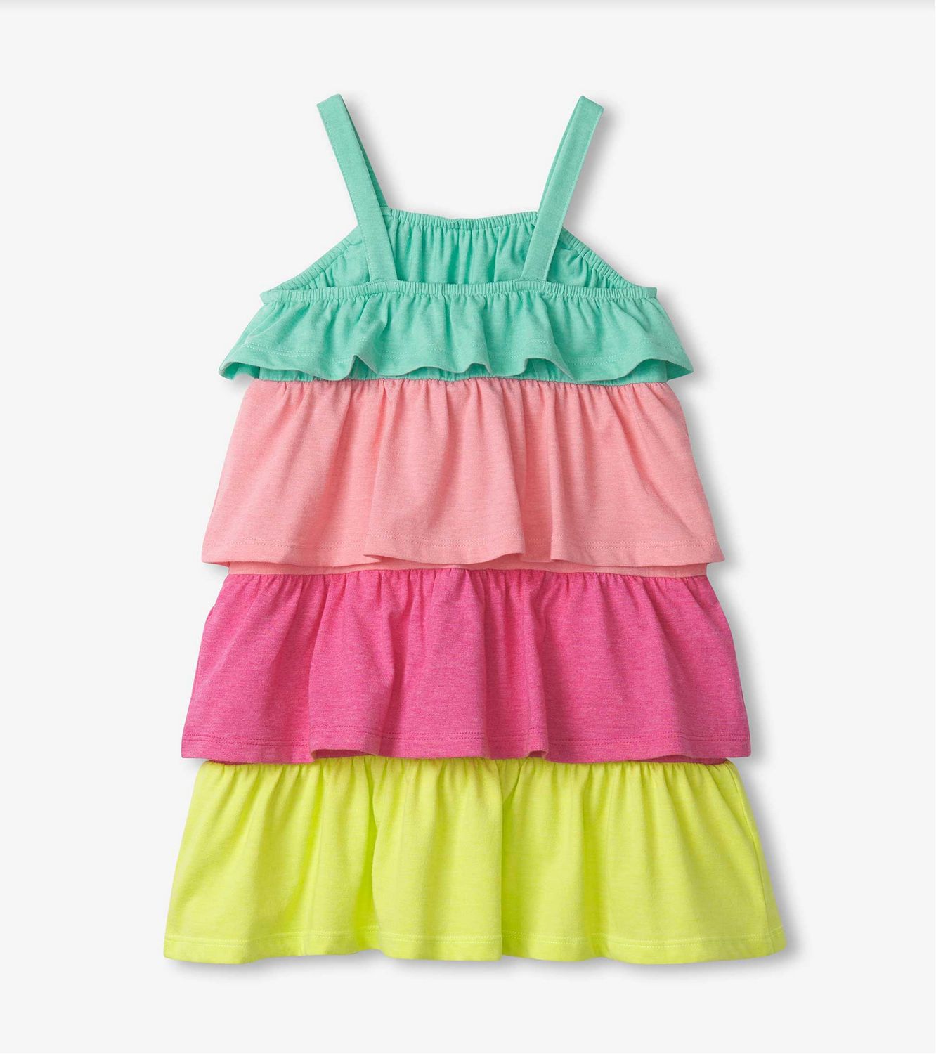 Bright Rainbow Tiered Dress