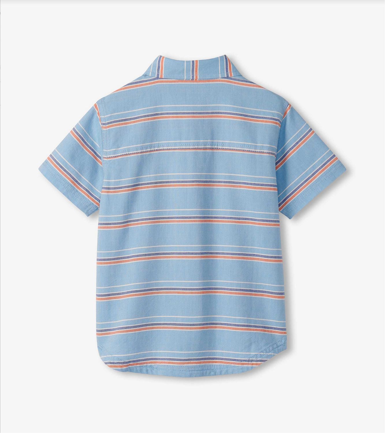 Blue Striped Woven Button Down