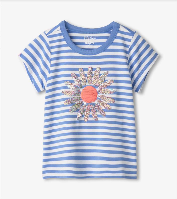 Cornflower Stripes Bamboo Tee