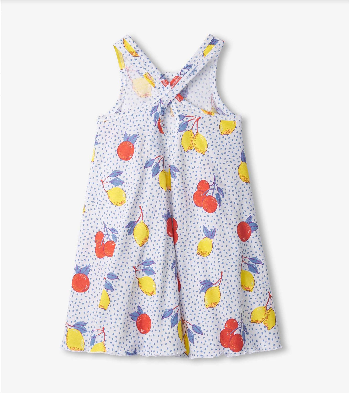 Fresh Citrus White Trapeze Dress