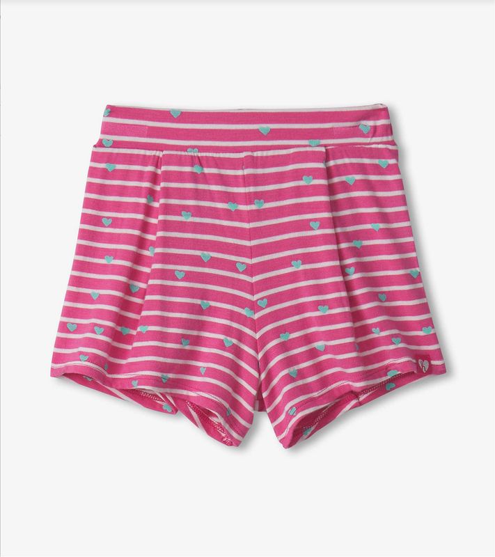 Carmine Rose Patch Pocket Shorts