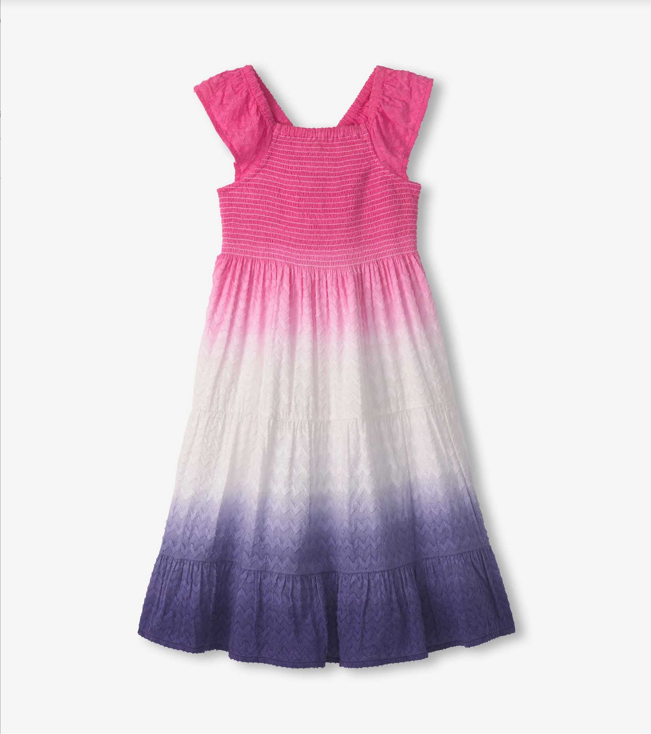 Purple Dip Dye Smocked Dress